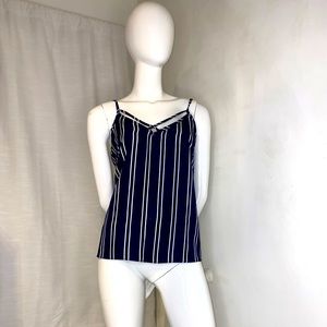 Shein Navy blue stripped tank top